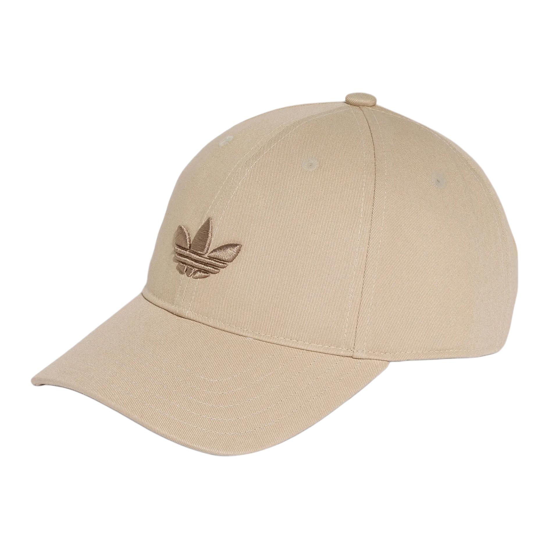 Adidas Originals Brand Logo D-Ring Cotton Twill Baseball Cap Unisex hats Khaki Brown KU7668 OSFW