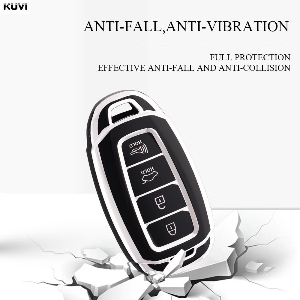 3 4 Button Tpu Car Key Case Cover Shell For Hyundai Elantra Grandeur Accent Solaris Sonata Palisade Kona Creta I20 I30 Ix35 Ix25