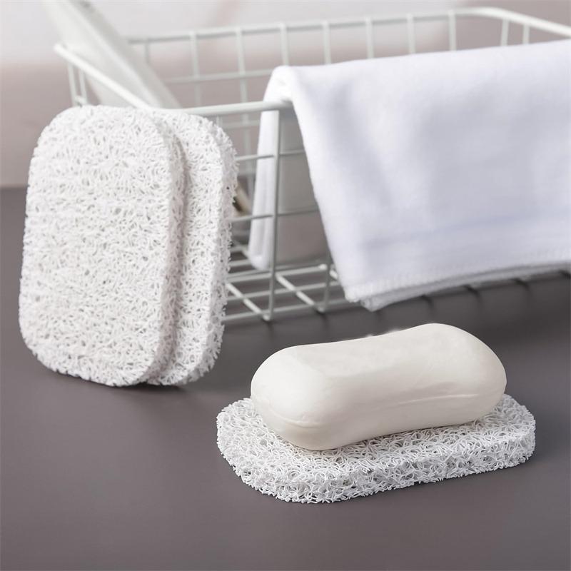 4Pcs Soap Saver Draining Lift Pad Self Draining Soap Bar Holder Nonslip Soap Dish Tray Shower And Bath Cleaning Sponge Holder