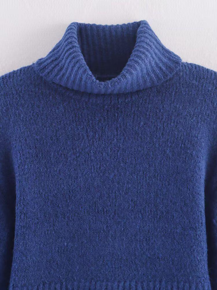 2026 European Spring Women's Long Sleeve Stand Collar Knit Sweater