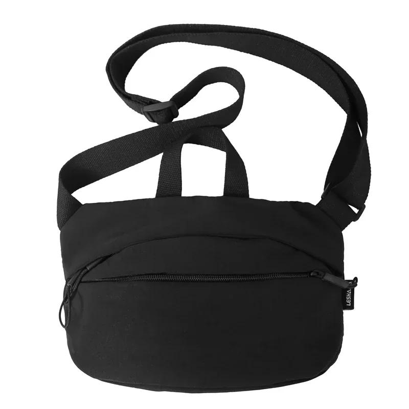 Nylon Fabric Texture Crossbody Bag for Men and Women New Lightweight Versatile Casual Chest Bag