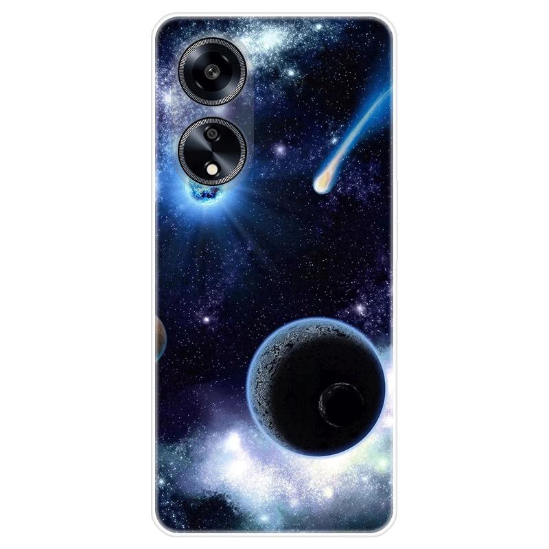 For OPPO Reno10 Reno 10 Pro A98 A 98 5G deksel mykt silikon bakdeksel tegneserie telefonveske Stjernehimmel