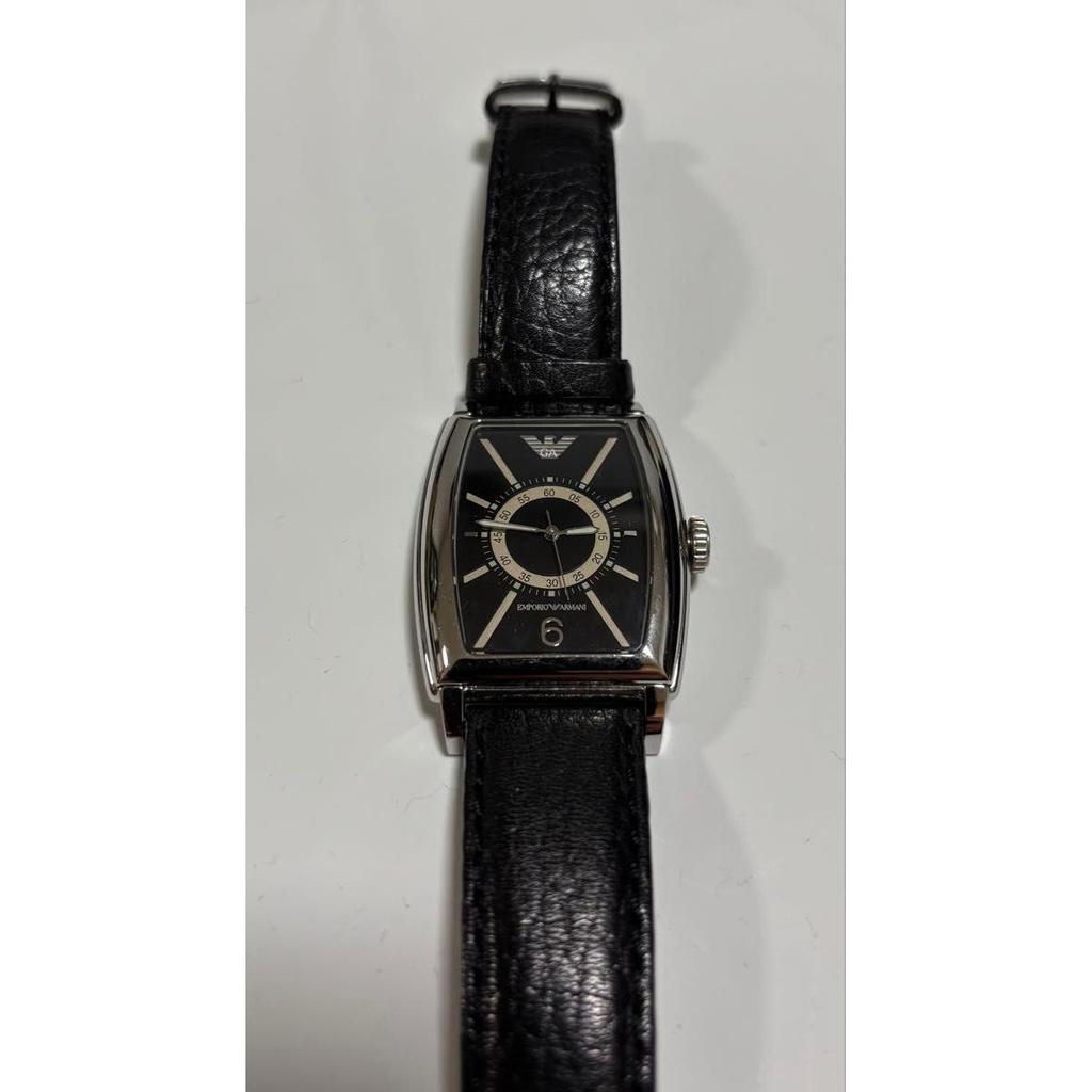 Used Emporio Armani watch leather strap [battery not replaced]