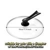 14-38cm/6-15in Tempered Glass Pot Lid Black Plastic Knob Anti-scalding Vertical Pan Lid Universal Heat Resistant