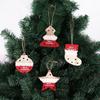 8pcs Snowman Tree Shape Christmas Pendants Natural Christmas Decoration Hanging  Holiday