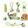 Durable Cotton Rope Pet Toys, Interactive Dog Toothbrush Chew Balls for Small Large Dogs, Puppy Training Accessories