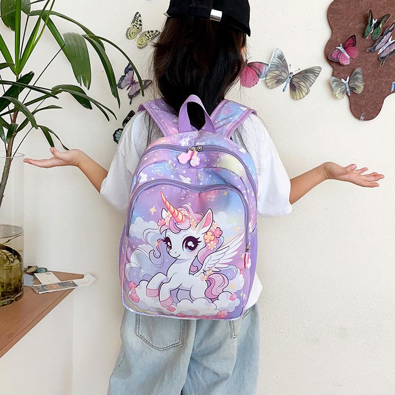 Playful Cartoon Unicorn School Backpack For Girls Lightweight And Fun For Use Everyday