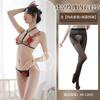 Sexy Female Transparent Hollow Rose Underwear Bra Set Embroidered Hollow Three-point Underwear Two-piece Set
