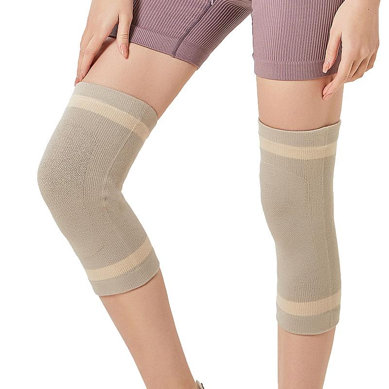 Sports Knee Pads Knitted Warm Brushed Cashmere Knee Protection Thickened Terry Leg Pads for Cold Weather