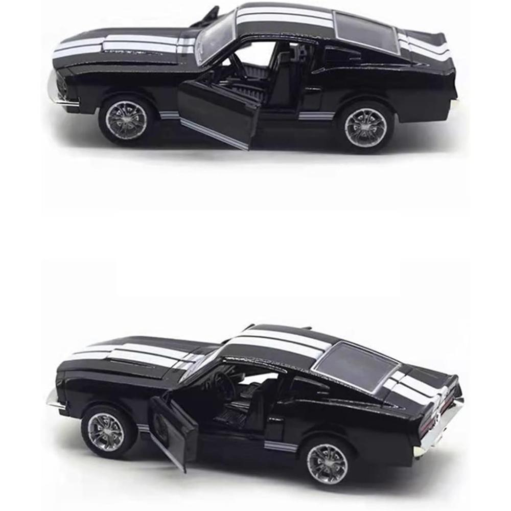 1/32 Scale Toy Car Model for Ford Mustang Vintage Alloy Diecast Car Model Classic Pull Back Car Replica for Kids Gift