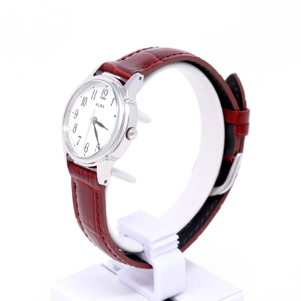 Seiko Watch Alba Quartz Stainless Steel Analog Watch with Water Resistance to 5 ATM White Silver Women's (AEGK434, Dial, Case)