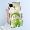 For Google Pixel 4a 4G Case Luxury Cute Love Rabbit Funny Soft Black Matte TPU Silicone Back Protective Cover Slim Thin Casing