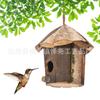 Assorted Natural Bird Nest Set Handwoven Grass Wicker Birdhouse Hanging Outdoor Garden Bird Shelter for Small Birds Decoration