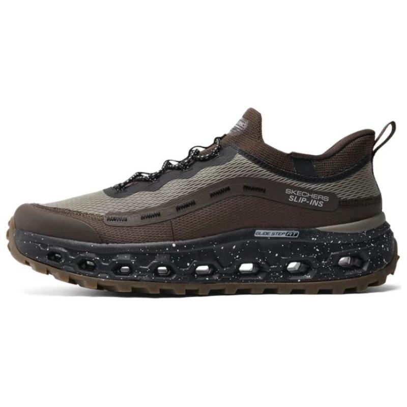 Skechers GLIDE-STEP AT Men Retro Versatile Breathable Height-Increasing Low Top Casual Shoes Brown Black 237660-BRBK 41
