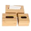 F26C Rectangle Bamboo Tissue Holder Lightweight Napkin Dispenser Easy Cleaning Utility Paper Organizer Dustproof for Tabletop