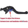 Compatible with Triumph Street Scrambler 2017-2022 Short Brake Lever Clutch Lever, CNC Aluminum Alloy Made (Black)