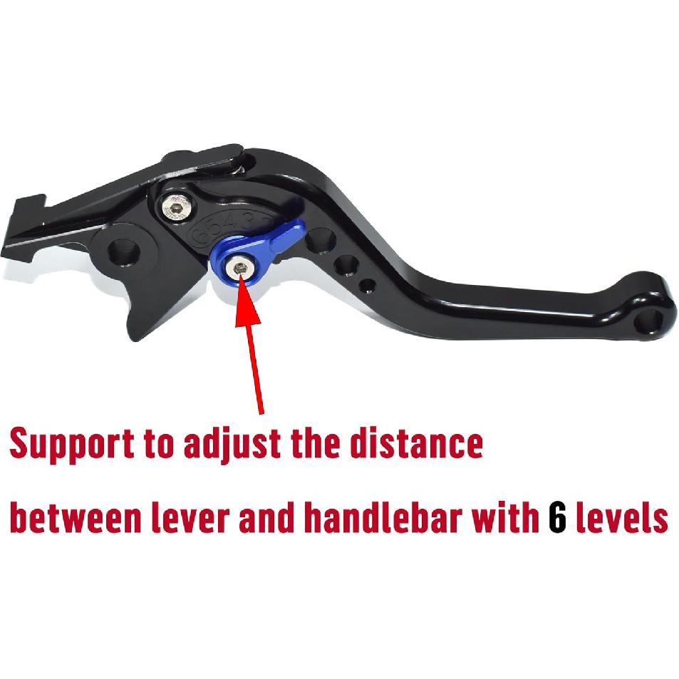 Compatible with Triumph Street Scrambler 2017-2022 Short Brake Lever Clutch Lever, CNC Aluminum Alloy Made (Black)