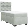VidaXL Bed Slatted Base and Mattress Light Grey 90x190 Cm Velvet 3290792
