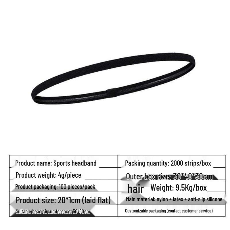 Unisex Non-Slip Sweat-Wicking Sports Headband for Fitness, Yoga, Running, and Football