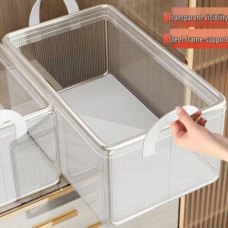 Foldable Multi-layer Transparent Storage Box for Seasonal Clothes