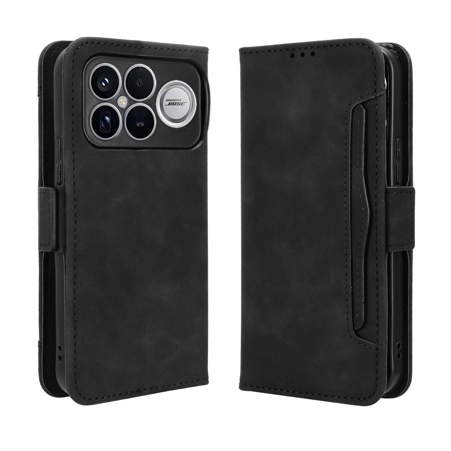 

Чохол-книжка для Xiaomi Poco F8 Ultra, Redmi K90 Pro Max з ПУ шкіри, повний захист корпусу [блокування RFID], чохли для телефонів чорний