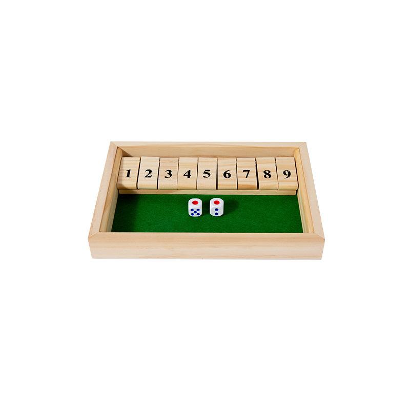 Wooden 1-9 Digital Wine Order Flop Party Wine Gambling Game Digital Flop, Drinking Props Puzzle Board Game Toys