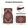 4Pcs Heavy Duty Persian Carpet Bohemian Car Floor Protector Rugs  for Front Rear Seats