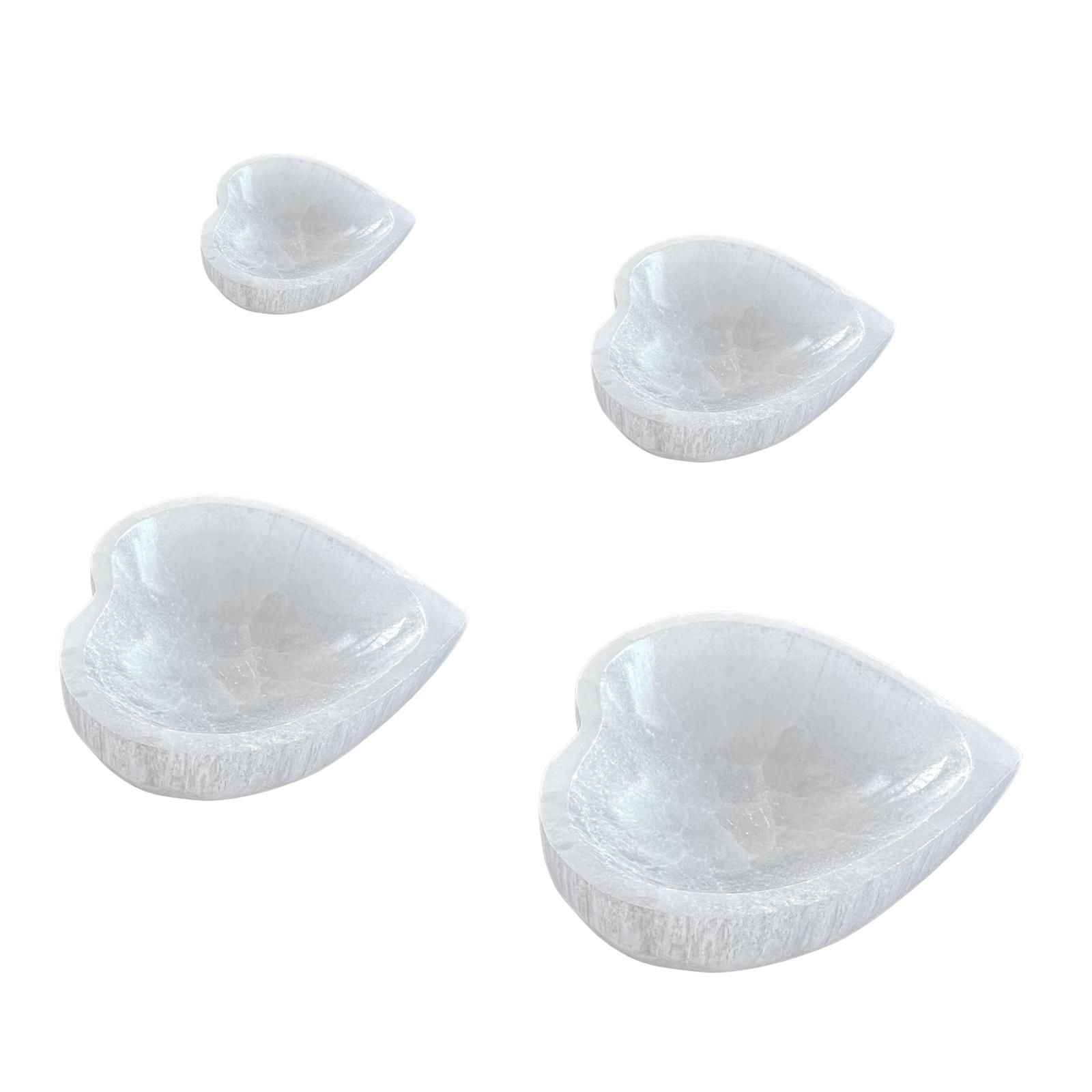 

Selenite Crystal Bowl Home Decoration Housewarming Gift Centerpiece Table Decoration Modern Crafts Ornament Heart Shape Decor 6.5cm