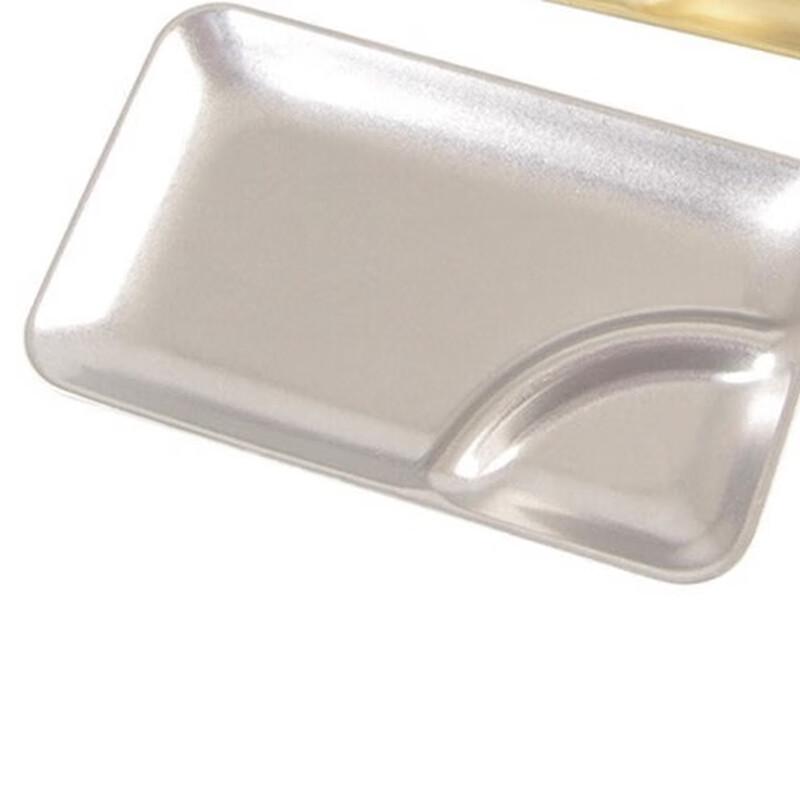 Korean Style Stainless Steel Divided Snack & Appetizer Plates