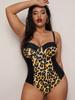 Plus Size Swimsuit 2025 Women Push Up One Piece Swimwear Female Beach Wear Summer Bathers Bathing Swim Suit Solid 4XL