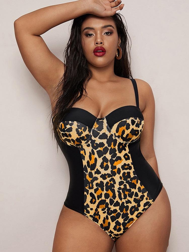 Plus Size Swimsuit 2025 Women Push Up One Piece Swimwear Female Beach Wear Summer Bathers Bathing Swim Suit Solid 4XL