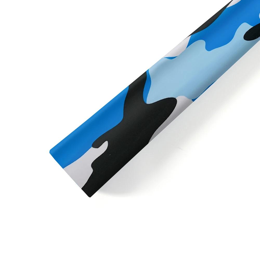 Car Stickers Blue Camouflage Pattern Vinyl Wrap Film Glue Waterproof Decorate Sticker for Computer Motorcycle Car Accessories