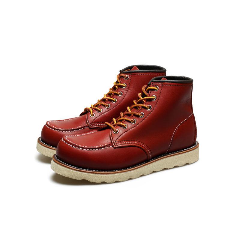 Men's Boots Men's Shoes Square Toe Wine Red Plush and Thick Leather Boots Work Clothes Shoes  Platform Boots Sneakers Boots Men