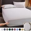 White Fitted Bed Sheets Elastic Mattress Cover Band Anti-slip Adjustable Single Double Bed Covers Pad Protector King For Home