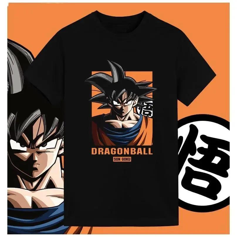 Dragon Ball 2025 New Hot Y2K Pure Cotton Tshirt Mens Kingsize Randomly Give Dragon Ball Badges