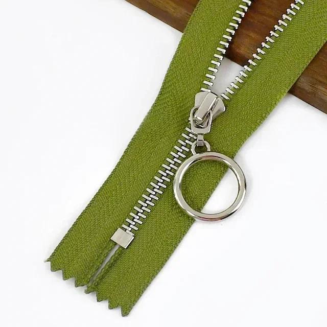 5Pcs Meetee 3# 15-30cm Metal Zippers Bags Closed End Auto Lock Zipper for Clothes Repair Kit DIY Sewing Material Accessories