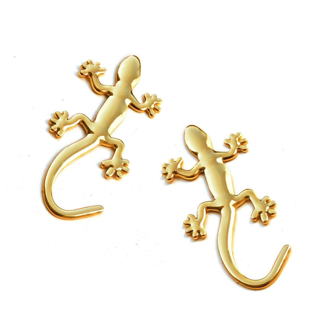 Solid 3D Metal Car Sticker - Gecko Cross Bat - High Quality - Namo Amitabha