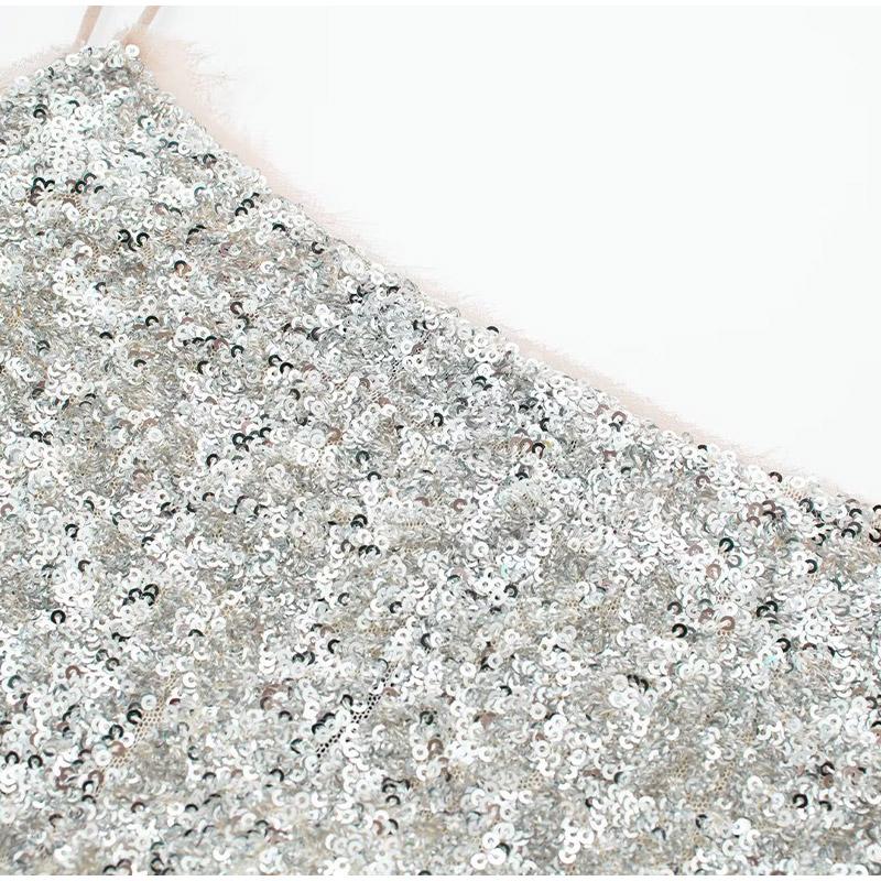 Sexy Sequin Women Party Sling Dress Elegant Sleeveless Backless Hip Package Sheath Dresses Fashion Club Evening Robe