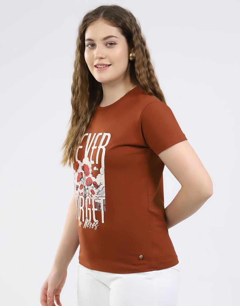 MONTE CARLO Damen Rundhals-Oberteil mit halbem Ärmel