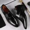 Men Shoes Casual Fashion Shoes for Mens Dress Shoes Party Sneakers Plus Size Black PU Leather Loafer Wedding Footwear Sneakers