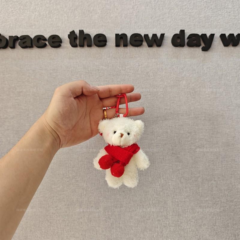 

Christmas Plush Bear Keychains Christmas Party Favors Birthday Party Gifts Backpack Hanging Ornament Bear Pendant Kids Gifts