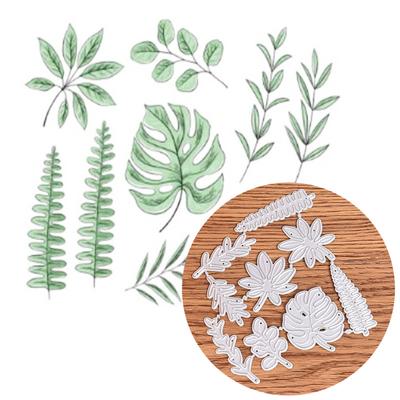 Green Plant Leaf Metal Stencil Embossing Cutting Dies For Diy Scrapbooking Paper Card Embossing Craft Decor