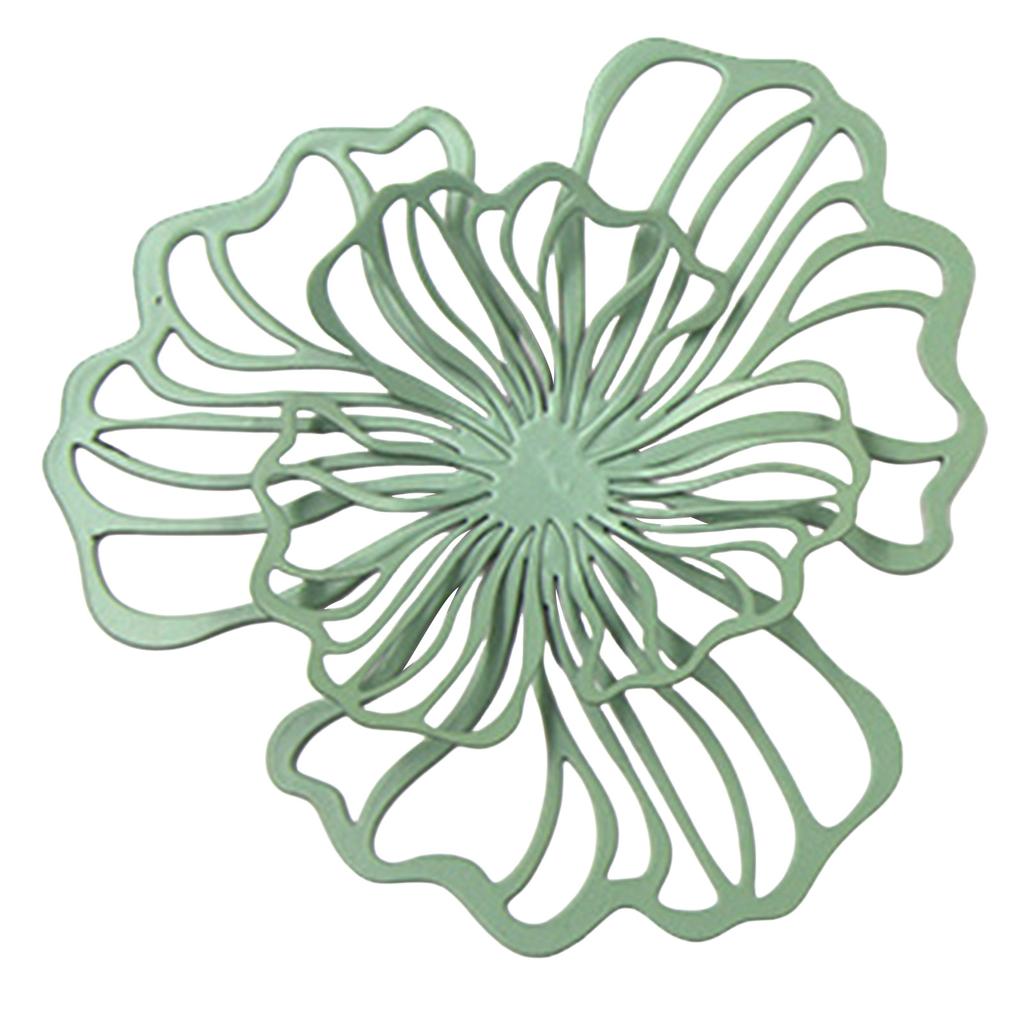 Elegantní kovová květinová nástěnná dekorace s dvouvrstvým květinovým nápisem pro moderní domácí estetiku pro milovníka umění, hospodyňku