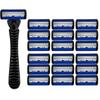 6-Layers Safety Razor Set High Quality Men Razor Sharp Stainless Steel Shaving Changeable Shaver Head Blade