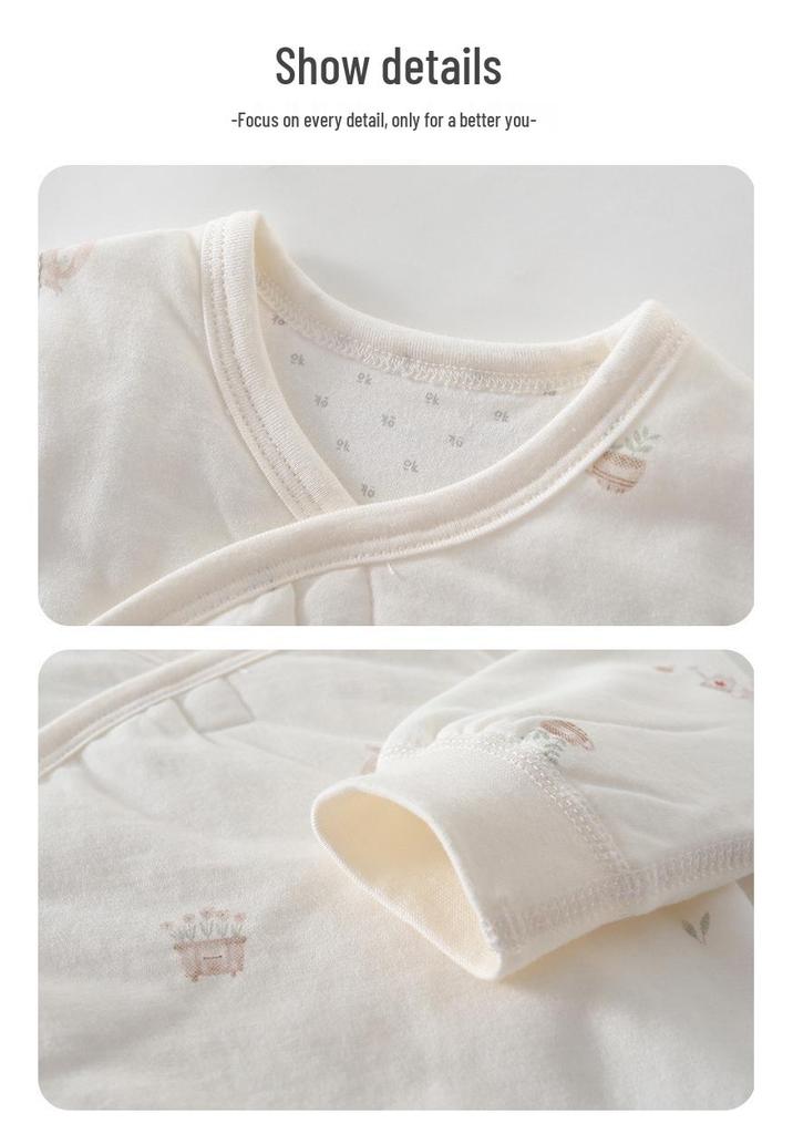 Newborn Cotton Romper & Belly Protection Suit for 0-3 Months - Butterfly Design Crawling Outfit
