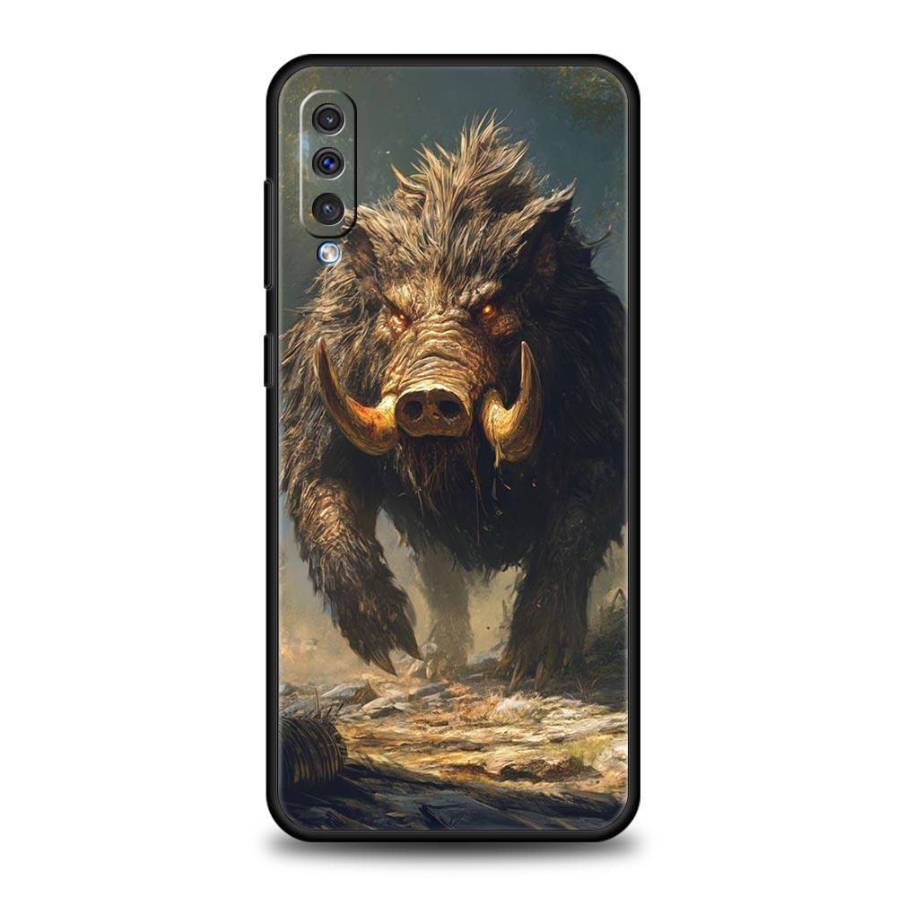 

Wild Boar Phone Case for Samsung Galaxy A56 A36 A26 A16 A34 A24 A42 A22 A20 A12 A40 A30 A10 5G Soft TPU Cover Shell Fundas Capas Samsung A10s