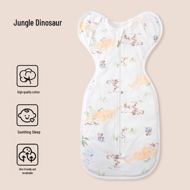 Pure Cotton Newborn Surrender Style Swaddle Wrap - Anti-Kick Sleeping Bag for Spring, Summer, Autumn