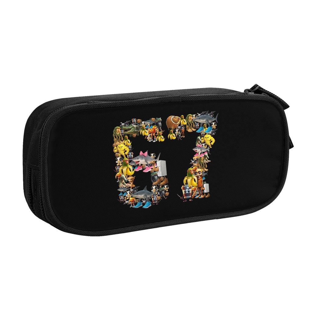 67 Six Seven Birthday Boy Italian Brainrot Meme Pencil Case Pencilcases Pen Box Student Large Storage Pencil Bag Gift Stationery