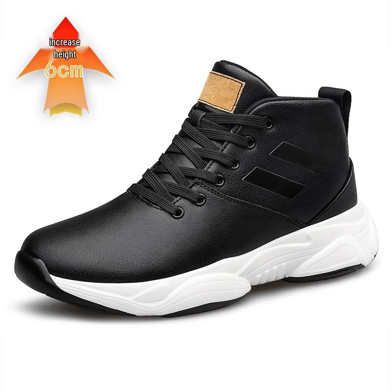 Men s 8cm Height-Increasing Flyknit Mesh Sneakers - Breathable, Fashionable Casual Board Sport Shoes 42