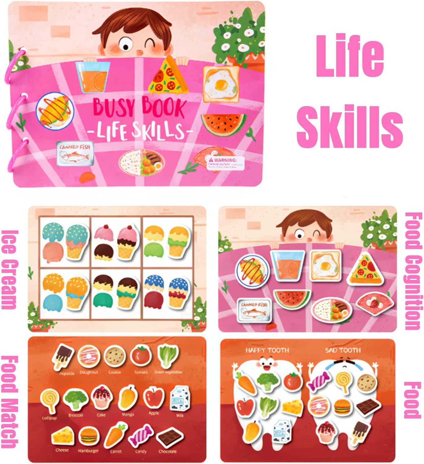 

Preschool Learning Toy: Toddler Busy Book - Fun, Interactive Educational Activity for Early Learners! Boosts Cognition, Memory,